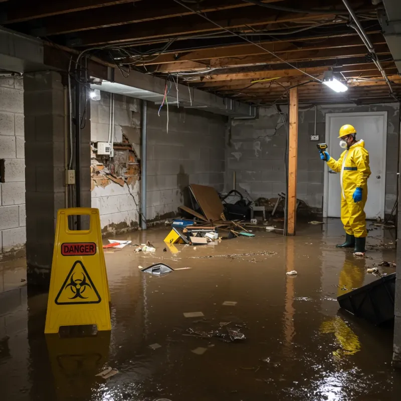 Flooded Basement Electrical Hazard in Susquehanna County, PA Property